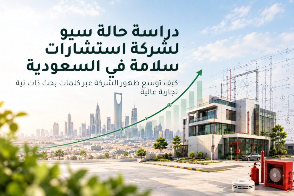 دراسة حالة سيو لموقع استشارات هندسة وسلامة من الحريق